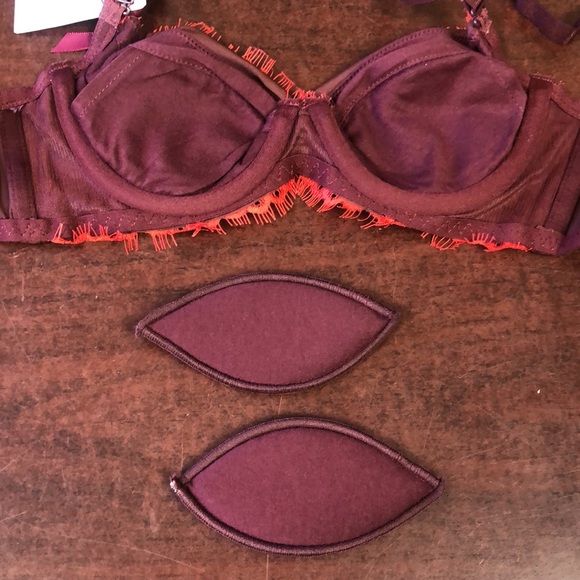 💦NWT Hilary Ruby/Eggplant Color Underwire Padded Underwire Bra - Picture 9 of 9